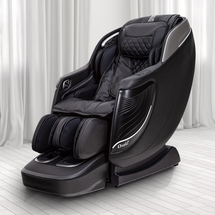 Osaki black faux best sale leather reclining massage chair